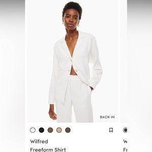 BNWT Aritzia Wilfred Freeform Linen shirt xs